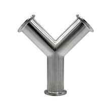 1.500" OD 16ga Tri-Clamp True Wye - (28BMP) - Polished OD/ID - 316L Stainless