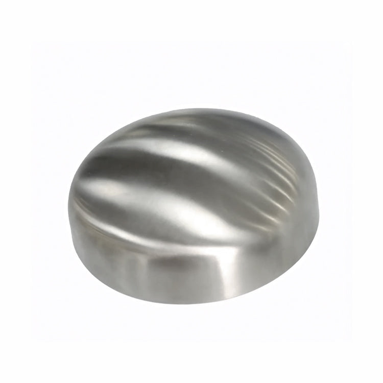 8.000" OD 16ga Butt-Weld End Cap - (16W) - Polished OD/ID - 316L Stainless
