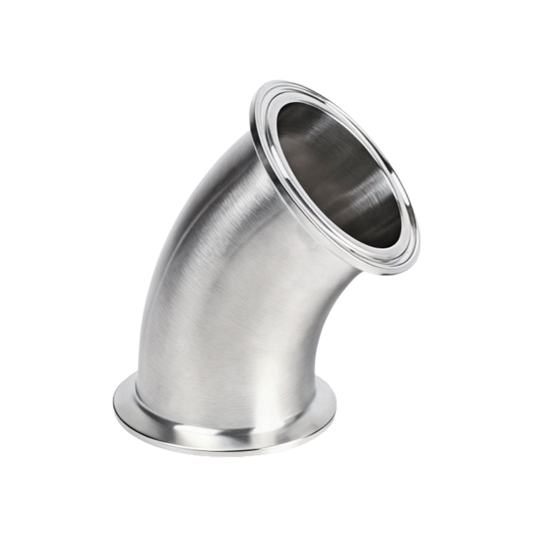 2.000" OD 16ga Tri-Clamp 45° Elbow - (2KMP) - Polished OD/ID - 304 Stainless
