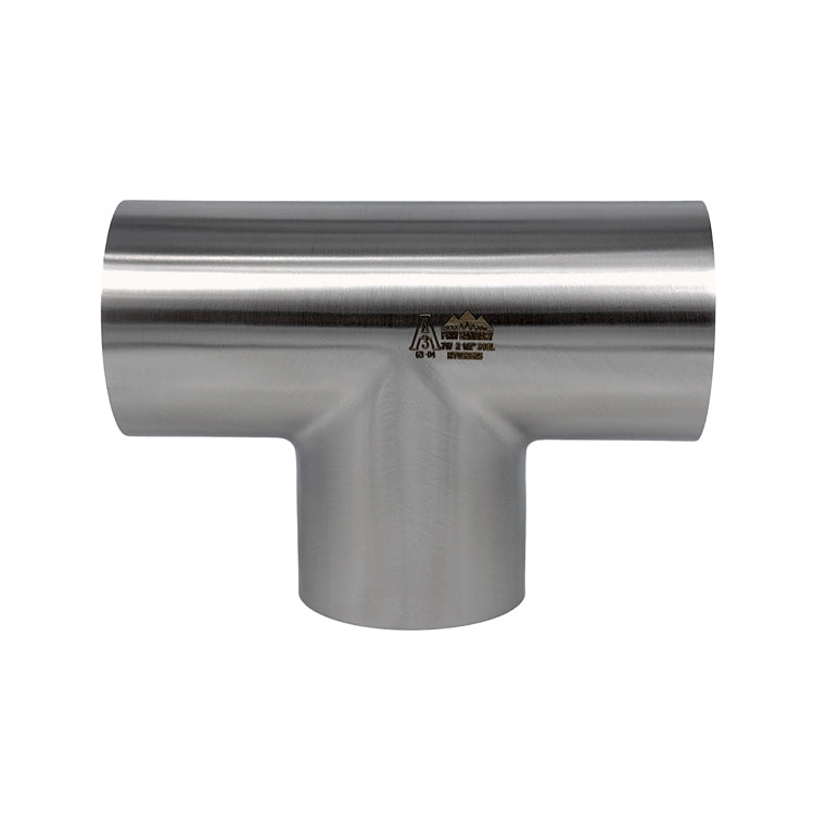 2.500" OD 16ga Long Tee Butt-Weld - (7W) - Polished OD/ID - 316L Stainless