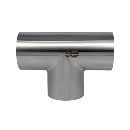 2.500" OD 16ga Long Tee Butt-Weld - (7W) - Polished OD/ID - 316L Stainless