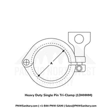 0.500" & 0.750" Heavy Duty Single Pin Clamp - (13MHHM) - 304 Stainless