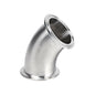 1.000" OD 16ga Tri-Clamp 45° Elbow - (2KMP) - Polished OD/ID - 316L Stainless