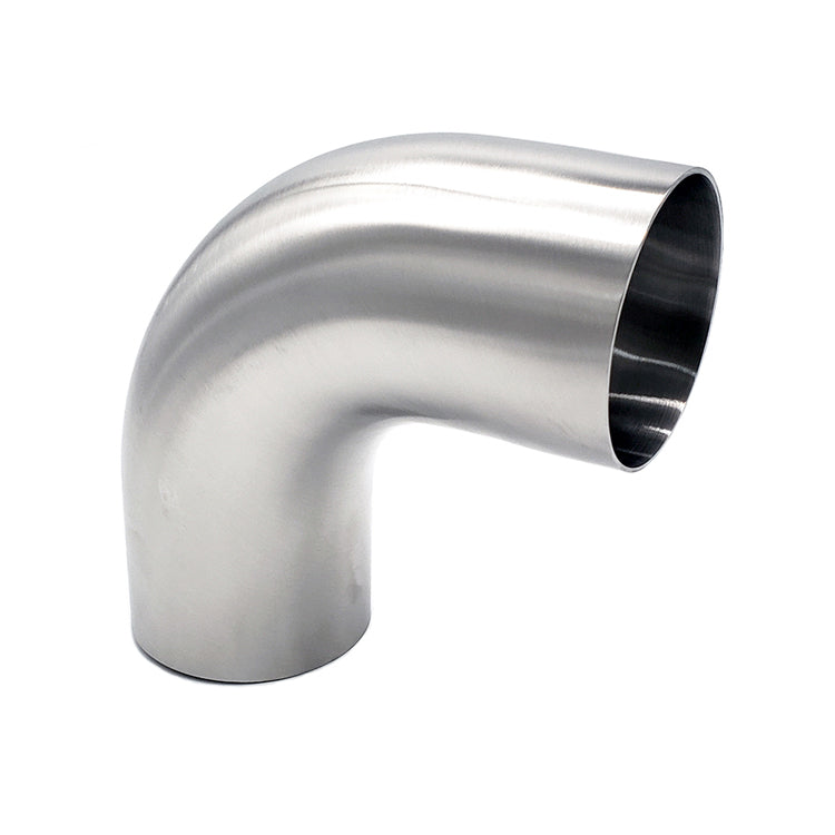 2.500" 16ga Tight Radius Butt-Weld 90° Elbow with Tangents - (L2S - Special) - Polished OD/ID - 304 Stainless
