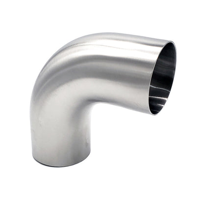 2.500" 16ga Tight Radius Butt-Weld 90° Elbow with Tangents - (L2S - Special) - Polished OD/ID - 304 Stainless