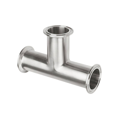 0.500" OD 16ga Tri-Clamp Tee - (7MP) - Polished OD/ID - 316L Stainless