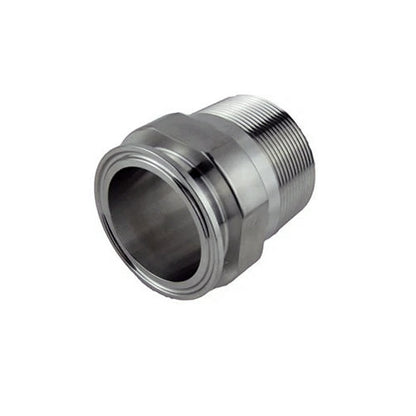 Tri-Clamp x Male NPT Adapter - 2.500" Tri-Clamp x 2-1/2" MNPT - (21MP) - 316L Stainless